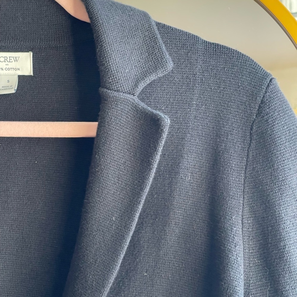 JCrew Factory Black Schoolboy Sweater Blazer - Picture 5 of 11